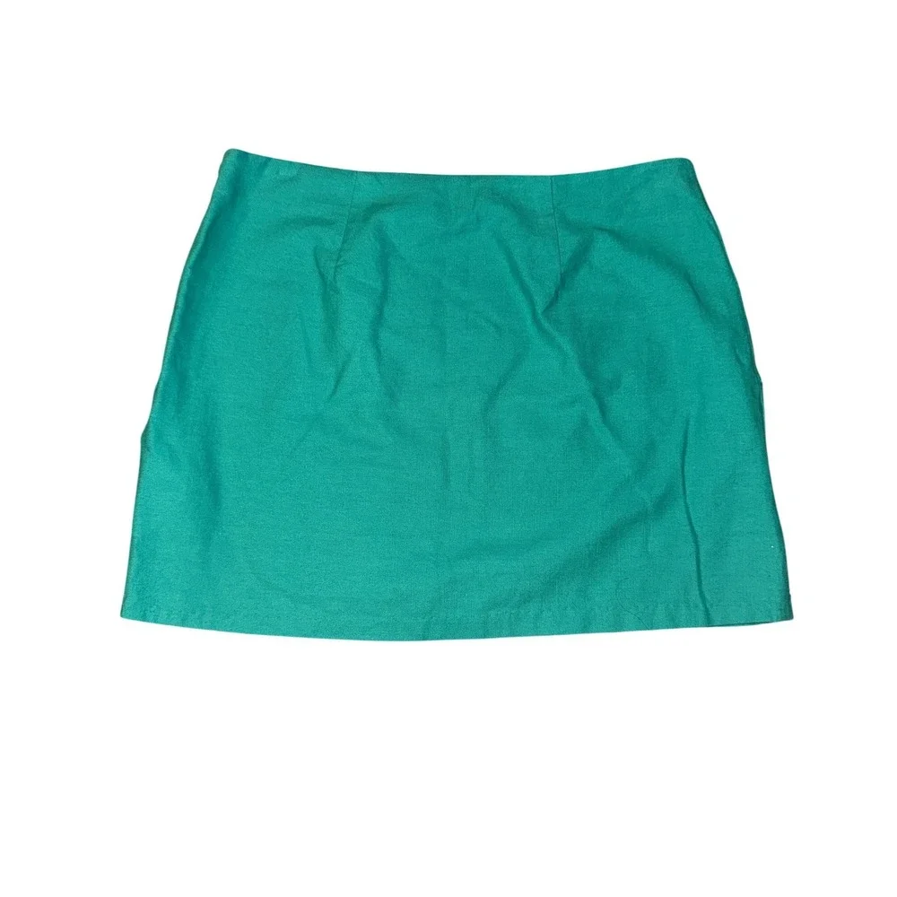 Zara Mini Skirt Womens‎ Medium Teal Green NEW Beaded Embroidered Floral Boho